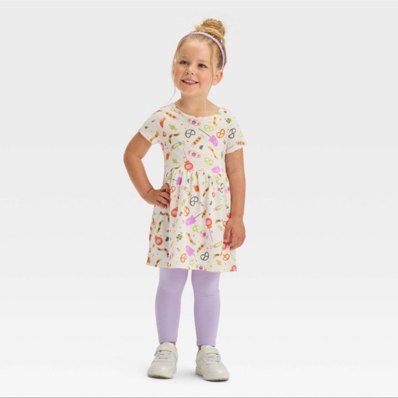 CAT & JACK GIRLS HALLOWEEN SEASON DRESS - WHITE SIZES 12M & 18M (NEW WITH TAGS) - Picture 3 of 3